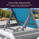 PURPLE LEAF Patio Chaise Lounge Chair Outdoor Plastic Textilene Sun Bathing Recliner Tanning Pool Lounger with 6 Adjustable Position for Outside Beach in-Pool Lawn Poolside