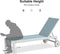 PURPLE LEAF Outdoor Chaise Lounge Chairs Set of 2 White Aluminum Lounge Chair Five-Position Adjustable Chaise with Wheels and Table for Pool Deck Patio
