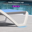 PURPLE LEAF Patio Chaise Lounge Chair Outdoor Plastic Textilene Sun Bathing Recliner Tanning Pool Lounger with 6 Adjustable Position for Outside Beach in-Pool Lawn Poolside