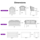 PURPLE LEAF Buler 4/8 Pieces Modern Patio Conversation Set with Rattan Chairs and Coffee Table Sofa for Poolside