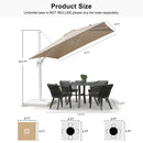 PURPLE LEAF White Outdoor Patio Umbrella Economical Large Patio Umbrellas