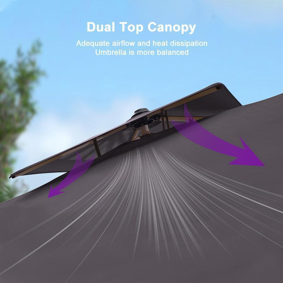 Purple Leaf Cantilever Umbrella - Thumbnail 3