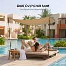 PURPLE LEAF Outdoor Daybed for Patio,  Poolside Chaise Lounge Bed with Cushion, Olefin Blend Fabric, Aluminum Frame Sunbed with Side Table for Deck and Backyard