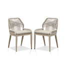 PURPLE LEAF 2 Pieces  Sunbrella Patio Dining Chairs with All-Weather Wicker Back and Comfortable Cushions for Deck, Garden, Kitchen