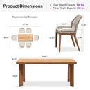 PURPLE LEAF 7/9/11 Pieces Dining Set Patio Metal Rectangular Table and Wicker Rattan Chairs