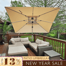 PURPLE LEAF Best Square Cantilever Pool Umbrella Outdoor Patio Sun Porch Umbrella