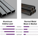 PURPLE LEAF  Folding Outdoor Dining Set  with Aluminum Table and Padded Chairs All Weather Dining Table Sets for Garden Backyard Poolside