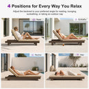 PURPLE LEAF Outdoor Daybed for Patio,  Poolside Chaise Lounge Bed with Cushion, Olefin Blend Fabric, Aluminum Frame Sunbed with Side Table for Deck and Backyard