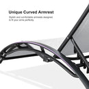 PURPLE LEAF Patio Chaise Lounge Set Outdoor Beach Pool Sunbathing Lawn Lounger Recliner Chair Outside Chairs with Side Table Included