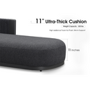 PURPLE LEAF Outdoor Chaise Lounge with 11'' Plush Cushion