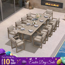 PURPLE LEAF Caesar Outdoor Dining Set Aluminum Luxury Patio Furniture Table and Chairs Set with Olifen Removable Thick Cushion and Pillow Patio Dining Sets for Garden Deck