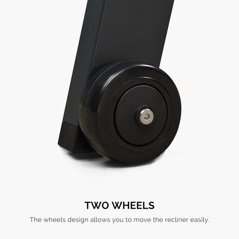 PURPLE LEAF Extra Large 2 Pieces Outdoor Aluminum Chaise Lounge Chair with Wheels