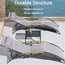 PURPLE LEAF Patio Chaise Lounge Set Outdoor Beach Pool Sunbathing Lawn Lounger Recliner Chair Outside Chairs with Side Table Included