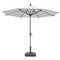 PURPLE LEAF Crank and Tilt Table Umbrella Outdoor Patio Market Umbrella with Visible Hand Crank System
