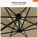 Clearance - PURPLE LEAF OPEN BOX SUNBRELLA Cantilever Umbrella Grey Aluminum Patio Umbrella