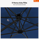 Clearance - PURPLE LEAF OPEN BOX SUNBRELLA Cantilever Umbrella Grey Aluminum Patio Umbrella