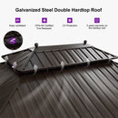 PURPLE LEAF Outdoor Hardtop Gazebo for Garden Bronze Double Roof Aluminum Frame Pavilion