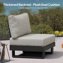 PURPLE LEAF Milan Modular Outdoor Sectional with Olefin Cushions and Slot-In Backrests for Porch Backyard