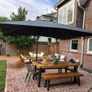 PURPLE LEAF Economical Patio Umbrella Swivel Rectangle Outdoor Umbrellas 6' X 10'/ 9' X 12'/ 10' X 10'/ 9' X 9'