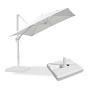 【Outdoor Idea】PURPLE LEAF Best White Outdoor Cantilever Umbrella with Base