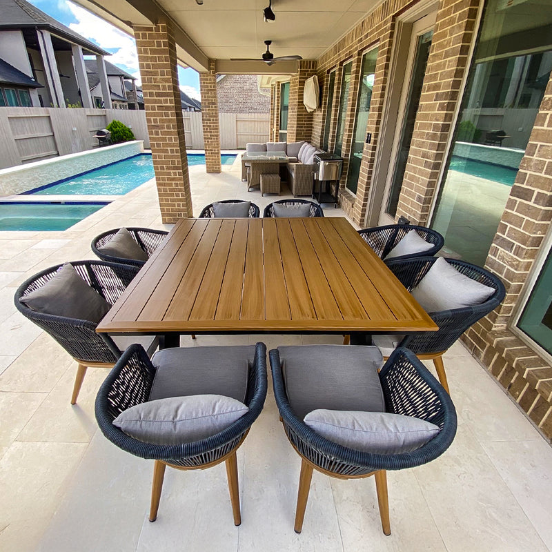 PURPLE LEAF Patio Dining Set for Garden Deck Wicker Table and Chairs Set