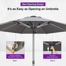 PURPLE LEAF Patio Market Table Umbrella with Semi-Automatic Opening Function