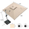 PURPLE LEAF Rectangular Large Outdoor Cantilever Umbrella With Base for Garden, Pool