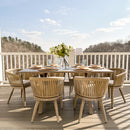 PURPLE LEAF 7/9/11 Pieces Outdoor Dining Set with Aluminium Table and Rattan Chairs, Champagne