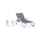 PURPLE LEAF Patio Chaise Lounge Chair Set Outdoor Plastic Textilene Lounger with Side Table 6 Adjustable Positions Sun Bathing Tanning Recliner for Pool Outside Beach in-Pool Lawn Poolside