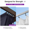 PURPLE LEAF Pergola Outdoor Retractable Metal Pergola with Canopy Patio Pergola with Shade Cover for Garden Pool Yard Beach Deck