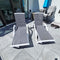 PURPLE LEAF Patio Chaise Lounge Chair Outdoor Plastic Textilene Sun Bathing Recliner Tanning Pool Lounger with 6 Adjustable Position for Outside Beach in-Pool Lawn Poolside