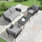 PURPLE LEAF Patio Conversation Set 4 Pieces Rope Outdoor Patio Furniture with Coffee Table - Purple Leaf Garden