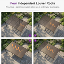 PURPLE LEAF Athena Outdoor Louvered Pergola Adjustable Metal Roof Bronze Hardtop Gazebo Patio Pavilion