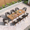PURPLE LEAF 7/9/11 Pieces Patio Dining Set Cushions Wicker Outdoor Dining Table and Chairs