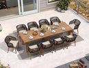 PURPLE LEAF 7/9/11 Pieces Patio Dining Set Cushions Wicker Outdoor Dining Table and Chairs