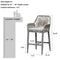 PURPLE LEAF Modern Bar Stools Set of 2, Aluminum Bar Stool with Cushion for Indoor and Outdoor, Kitchen Island