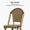 OPEN BOX I PURPLE LEAF French Counter Height Bar Height Stool Set of 2, Patio Bar Chairs with Back Rattan, French Bistro Set