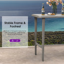 PURPLE LEAF Outdoor Bar Table Patio Dining Table Coffee Kitchen Breakfast Bistro Pub Bar Table for Patio Poolside