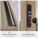 PURPLE LEAF Caesar Solar Louvered Pergola with LED Strip Lights and Control Panel Aluminum Outdoor Pergola with Adjustable Roof for Patio Deck Garden Yard Champagne