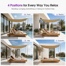 PURPLE LEAF Outdoor Daybed for Patio,  Poolside Chaise Lounge Bed with Cushion, Olefin Blend Fabric, Aluminum Frame Sunbed with Side Table for Deck and Backyard