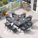 PURPLE LEAF Outdoor Dining Set All-Weather PE Rattan Outdoor Patio Furniture Set with Aluminum Frame