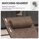 PURPLE LEAF Outdoor Chaise Lounge Chair  Patio Pool Lounger Bronze Aluminum Chairs with Side Table Adjustable Tanning Recliner for Outside Backyard Yard Deck Balcony Beach