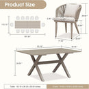 PURPLE LEAF Patio Dining Sets Aluminum Frame and Handwoven Wicker Chairs Set for Garden Deck, Cushions and Pillows included