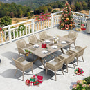 PURPLE LEAF Outdoor Dining Set All-Weather PE Rattan Outdoor Patio Furniture Set with Aluminum Frame