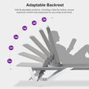 PURPLE LEAF Patio Chaise Lounge Chair Outdoor Plastic Textilene Sun Bathing Recliner Tanning Pool Lounger with 6 Adjustable Position for Outside Beach in-Pool Lawn Poolside