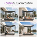 PURPLE LEAF Outdoor Daybed for Patio,  Poolside Chaise Lounge Bed with Cushion, Olefin Blend Fabric, Aluminum Frame Sunbed with Side Table for Deck and Backyard