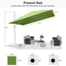 PURPLE LEAF White Outdoor Patio Umbrella Economical Large Patio Umbrellas