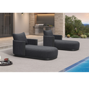 PURPLE LEAF Outdoor Chaise Lounge with 11'' Plush Cushion