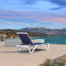 PURPLE LEAF Patio Chaise Lounge Chair Outdoor Plastic Textilene Sun Bathing Recliner Tanning Pool Lounger with 6 Adjustable Position for Outside Beach in-Pool Lawn Poolside