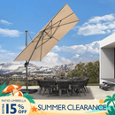 PURPLE LEAF Cantilever Telescopic Outdoor Umbrella for Swimming Pool, Patio, Porch, Garden Umbrellas